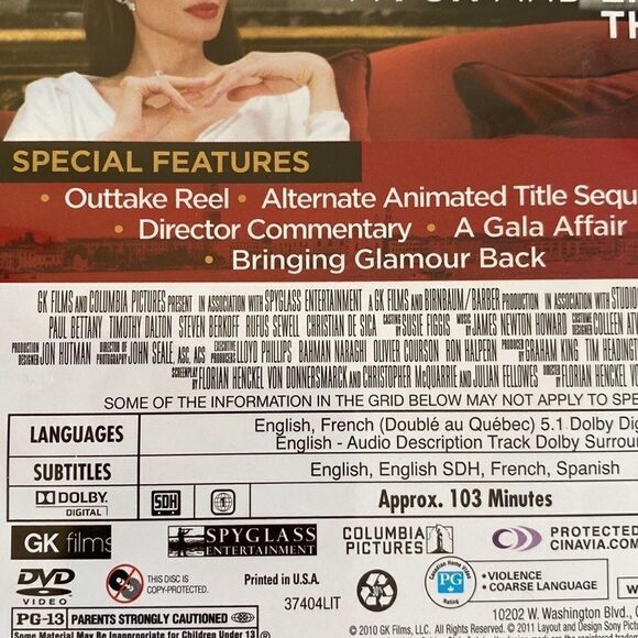 DVD The Tourist Starring Johnny Depp and Angelina Jolie Rated PG 🍿3/$15 DVD - Picture 10 of 15